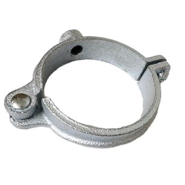 Imagem de ClampTitan Gancho de tubo de anel dividido articulado, ferro galvanizado, com encaixe de haste de 3/8 ou 1/5.1 cm (10, 3/10.2 cm)