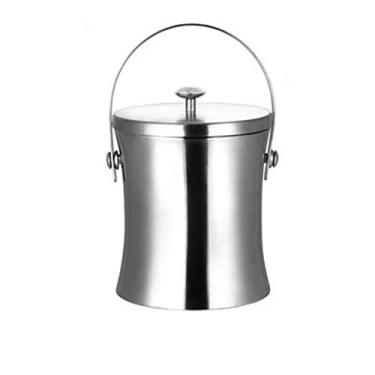 Imagem de Balde de gelo espesso de aço inoxidável KTV Bar Champagne Balde de gelo com tampa de gelo (Tamanho: 14 cm) (14 cm)
