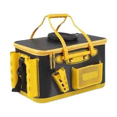 Imagem de Balde de isca, balde de peixe multifuncional portátil, equipamento de pesca com mosca para transporte, carro, praia, caiaque, acampamento, pesca ao ar livre