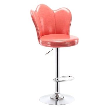 Imagem de Banqueta para pés, banquetas de bar modernas minimalistas banco alto de flanela couro PU design retrô moderno encosto design bar assento casa