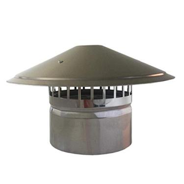 Imagem de Capa de chaminé de aço inoxidável, capa de ventilação redonda à prova d'água, capa de chuva, capa de chuva, capa protetora de gaiola de pássaro, para recuperação de calor do ventilador extrator