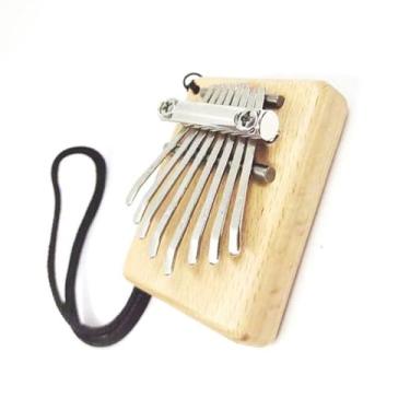 Imagem de Piano de polegar 8 tons Kalimba Mini Kalimba piano de polegar portátil 8 teclas piano instrumento musical (cor: 03)