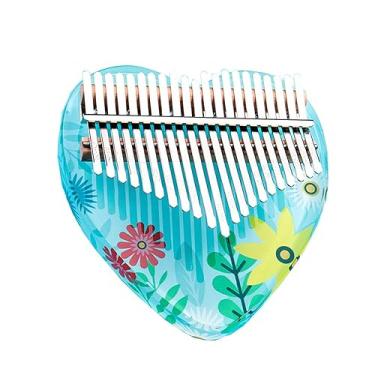 Imagem de Piano de polegar acrílico pintado Kalimba 21 teclas Kalimba dedo piano instrumento musical iniciante (cor: 01)