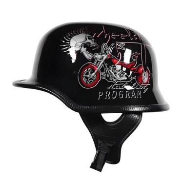 Imagem de Capacete Retro Unissex Estilo Soldado Capacete Semi-Capacete Alemão Ca