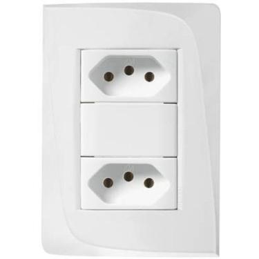 Imagem de Kit 10 conjunto tomada dupla 10a 250v pezzi tendenza 50000