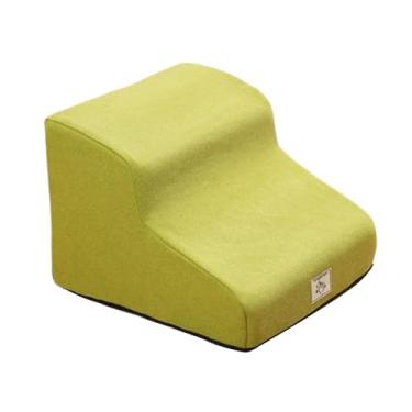 Imagem de Ioensy Escada para cães, escadas compactas para animais de estimação para cães e gatos pequenos, capa removível antiderrapante, rampa de 2 degraus para, Amarelo