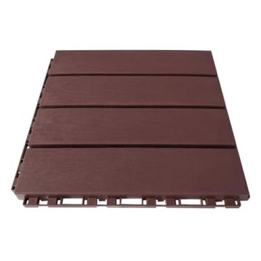 Imagem de SPXMQSS Azulejos de deck ao ar livre, azulejos de deck de jardim de plástico, deck de pátio interligado fácil de instalar para uso interno e externo 30 x 30 x 2 cm C 22 peças