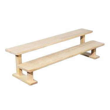 Imagem de Wswqop Suporte de exibição de figuras, organizador de armazenamento, expositor de madeira, suporte para cupcakes, ideal para artesanato, joias e decoração de, 2 Níveis 40cm