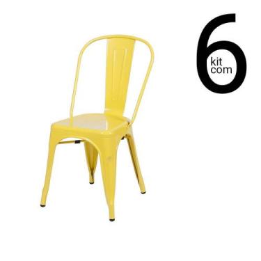 Imagem de Conjunto 6 Cadeiras Tolix - Amarela - ordesign