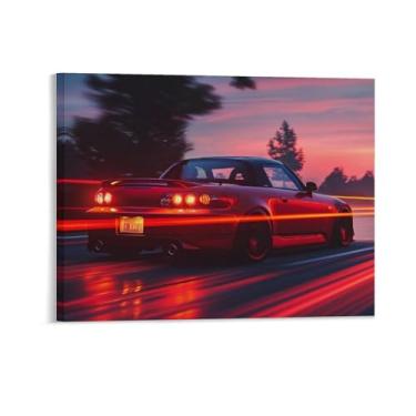 Imagem de HouLaiZhe S2000 Sports Speed Neon Art Posters Canvas Wall Estética Sala Decoração de Parede Impressões Galeria Sala Decoração de Parede para Quarto Sala de Estar Escritório 16 x 20 polegadas (40 x 50