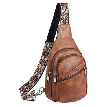 Imagem de Bolsa tipo estilingue Telena para mulheres, tiracolo, material vegano,