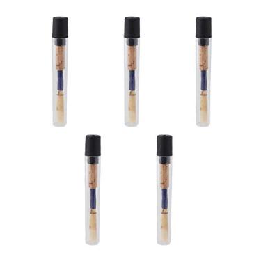 Imagem de BQLZR Palhetas de oboé de resistência média 2,5 palhetas de oboé feitas à mão com tubo de plástico para iniciantes, acessórios de oboé, pacote com 5