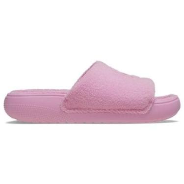Imagem de Chinelo Crocs Classic Towel Slide Pink Tweed-Unissex