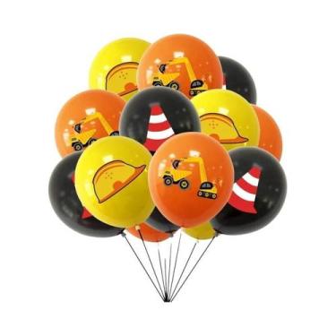 Imagem de Topo De Bolo De Aniversário Para Meninos Com Tema De Escavadora, Guind