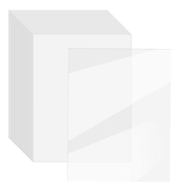 Imagem de VOKOY Pacote com 20 capas de apresentação de encadernação transparente de PVC de 10 mil, capas de relatório não perfuradas de qualidade tamanho carta, capas de plástico para encadernação de documentos