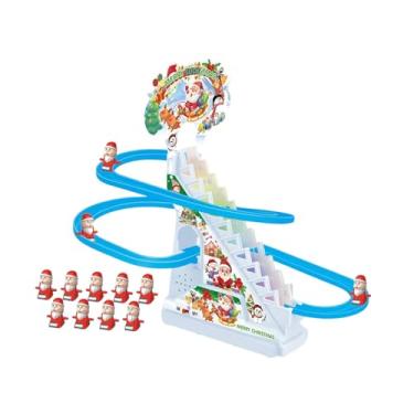 Imagem de simhoa Brinquedo de Escalada Do Papai Noel, Brinquedo Elétrico de Montanha-russa Do Papai Noel, Fácil de Montar.