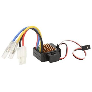 Imagem de CUOFYUNL 60A RC Brushless Motor ESC Acessórios de substituição ESC à prova d'água para barco carro RC 1/10 (Ouro)