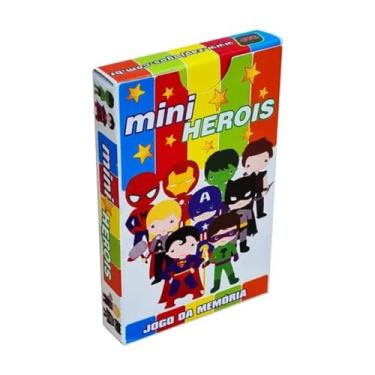 Imagem de Jogo Da Memória Mini Heróis Lembrancinha Jogo de Cartas Didatico Infantil 18 Peças