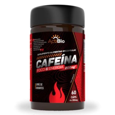 Imagem de SUPRAERVAS Cafeína, 60 Cápsulas, ActiBio, Suplemento Energético para Concentração e Desempenho Físico, Zero Glúten
