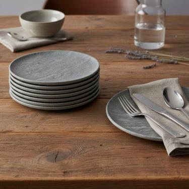 Imagem de Prato Raso Refeição Pedra Sabão 26 Cm - Kit Com 15 Unidades