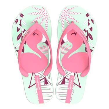 Imagem de Chinelo Ipanema Infantil Fantasia Rosa e Verde Tamanho 27/28 1 Par