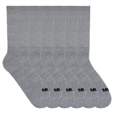 Imagem de Kit 6 meias mash esportiva cano longo masculina 211.04, 42-45, Cinza m