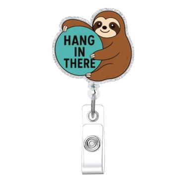 Imagem de Jusen Carretel de crachá de enfermeira, suporte de crachá de identificação personalizado com clipe retrátil, clipe de crachá de trabalho para RN CNA LPN LVN trabalhador médico médico estudante de