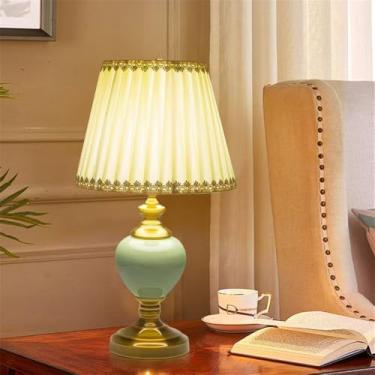 Imagem de Quarto Contemporâneo Lâmpada De Mesa De Cerâmica LED Criatividade Americana Sala De Estar Quarto Infantil Estudo Villa Hotel Cabeceira Mesa Luz (Estilo 14)