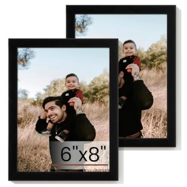 Imagem de Heimlove Conjunto de 2 porta-retratos 15,2 x 20,3 cm, moldura preta com acrílico resistente a quebras, porta-retratos 15,2 x 20,3 cm, moldura de pôster para exibição de documentos de certificado