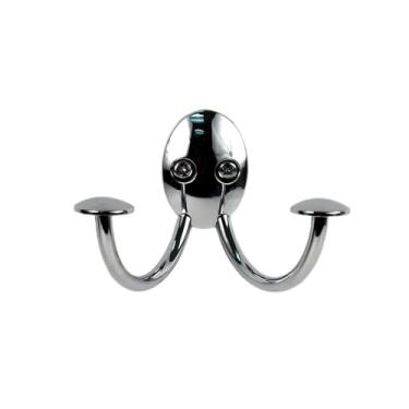 Imagem de Spectrum Ganchos de ponta dupla para pendurar casacos, toalhas, roupões, roupas, mochilas, bolsas, armário, banheiro, entrada, montagem fácil, metal, parafuso duplo em gancho decorativo de parede para