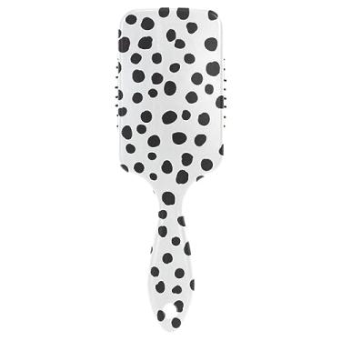 Imagem de Escova de almofada de ar 3D de bolinhas pretas e brancas, escova de cabelo molhado, pente 3D, pente feminino, escova de viagem