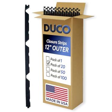 Imagem de Tiras de fechamento de espuma Duco R para painéis de telhado de metal - Tiras de fechamento de telhado externo de 91 cm de comprimento - 30 cm Perfil do painel R (20 peças)