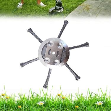 Imagem de Cabeça universal de cortador de grama com fio de aço, liberação rápida para cortador de escova e comedor de ervas daninhas, universal de 15 cm para aparador de cordas sem fio alimentado por bateria