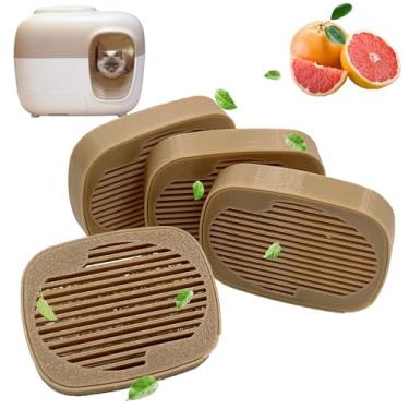 Imagem de PurifyLogix 4 caixas de fragrância Robertet para caixa de areia para gatos PetSnowy autolimpante, removedor de odor para neve + caixa de areia automática para gatos, perfumada de toranja, suporte