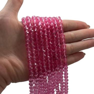 Imagem de Fios de Cristais 6mm para Bijuteria e Artesanato – 10 Fios com ~850 Pedras da Mesma Cor (Pink)