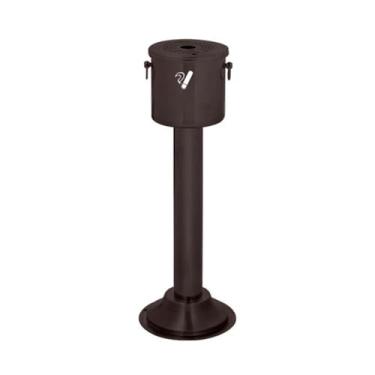 Imagem de Eliminação de pontas de cigarro Coluna de cinzas aço inoxidável pode ser fixada, coluna bituca cigarro para corredor externo(Preto)