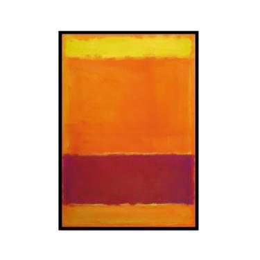 Imagem de Pôster de arte de parede vintage Mark Rothko arte moderna abstrata blocos de cores minimalista pintura em tela impressão sala de estar decoração de casa (SKU20,8x30,5 cm = (20 x 30 cm), moldura preta)