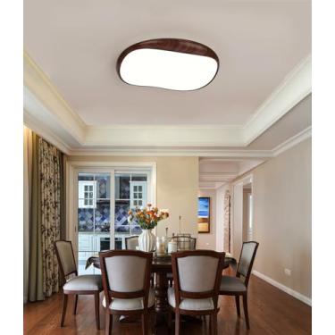 Imagem de Luminária de teto LED moderna, regulável e com controle remoto. Ideal para sala de estar, quarto, sala de jantar, varanda e lavabo (B60cm).