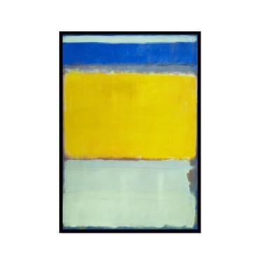 Imagem de Pôster de arte de parede vintage Mark Rothko arte moderna abstrata blocos de cores minimalistas pintura em tela impressão sala de estar decoração de casa (SKU8,20.3x30.5 cm = (20x30cm), moldura preta