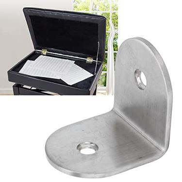 Imagem de Suporte de Ângulo L Aço Inoxidável com Cantos Arredondados 90 Graus para Prateleiras Reforço Móveis Reparo Fixador Portabilidade Estável Resistente à