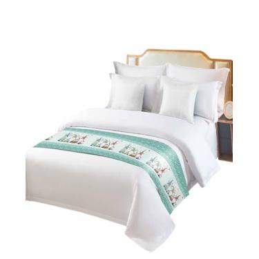 Imagem de ZFUNCING Happy Easter Day Gnomos Camas de Cama para Quarto de Hotel, Lenço Decorativo de Cama Coelhinho e Ovos Treliça Cobertor de Cama para Camas King Size da Califórnia, 259 x 50 cm
