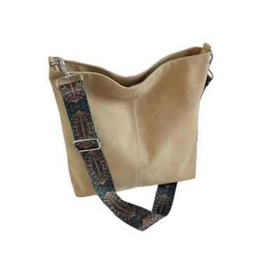 Imagem de RYZGOJV Sacola grande de lona de algodão super forte, bolsa de pano reutilizável para compras de supermercado, bolsa fashion para mulheres - cáqui