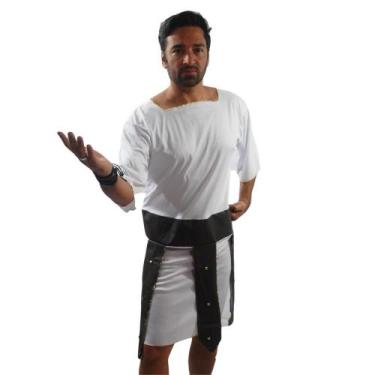 Imagem de Fantasia Romano Deus Grego Gladiador Cosplay Adulto Luxo Soldado Guerr