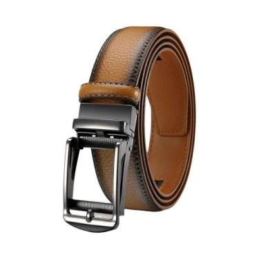 Imagem de Cinto Masculino De Couro Genuíno Com Fivela Automática De Metal, Quali