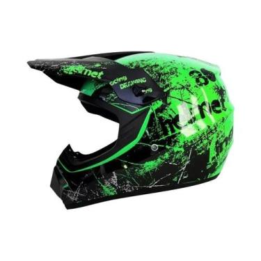 Imagem de Kit De Capacete MX Infantil Com Certificação DOT/ECE, Óculos Ventilado