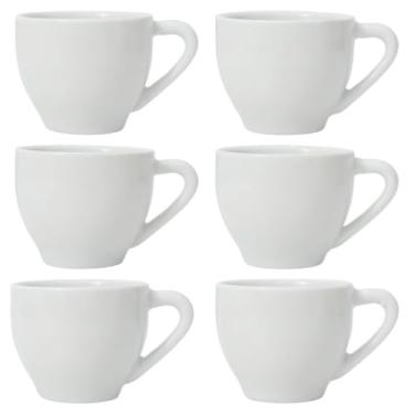 Imagem de Jogo de Xicaras para Café 70ml Porcelana Branca(6 Xícaras Brancas)