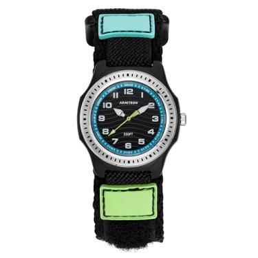 Imagem de Armitron Relógio esportivo infantil com pulseira de nylon fácil de ler, 27/1001, Preto