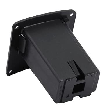 Imagem de Generic Capa de Suporte para Caixa de Bateria de Captador de Baixo de Guitarra Elétrica de Couro PU para Músico, Fecho de Botão de Pressão, Resistente Ao Desgaste, para Guitarristas Ativos e
