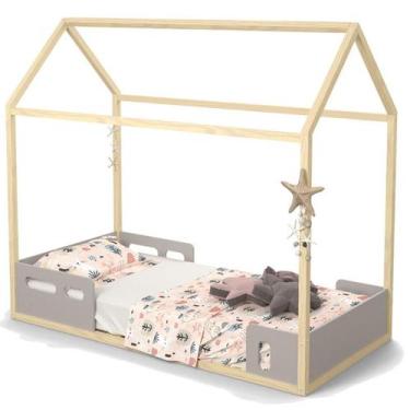 Imagem de Cama Montessoriana Liv Cinza Natural - Matic - Matic Moveis