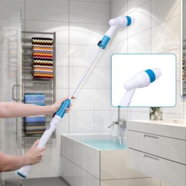 Imagem de Limpeza elétrica turbo esfrega escova ajustável à prova dwireless água